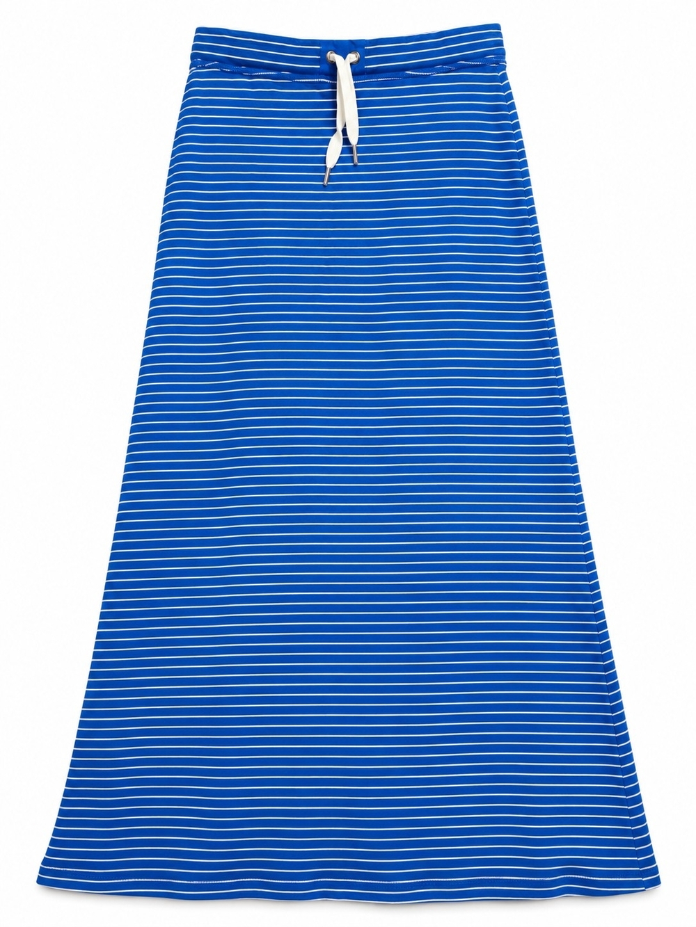 Lauren Jeans Co Ralph Lauren Blue White Striped Maxi Skirt M Drawstring Size M
